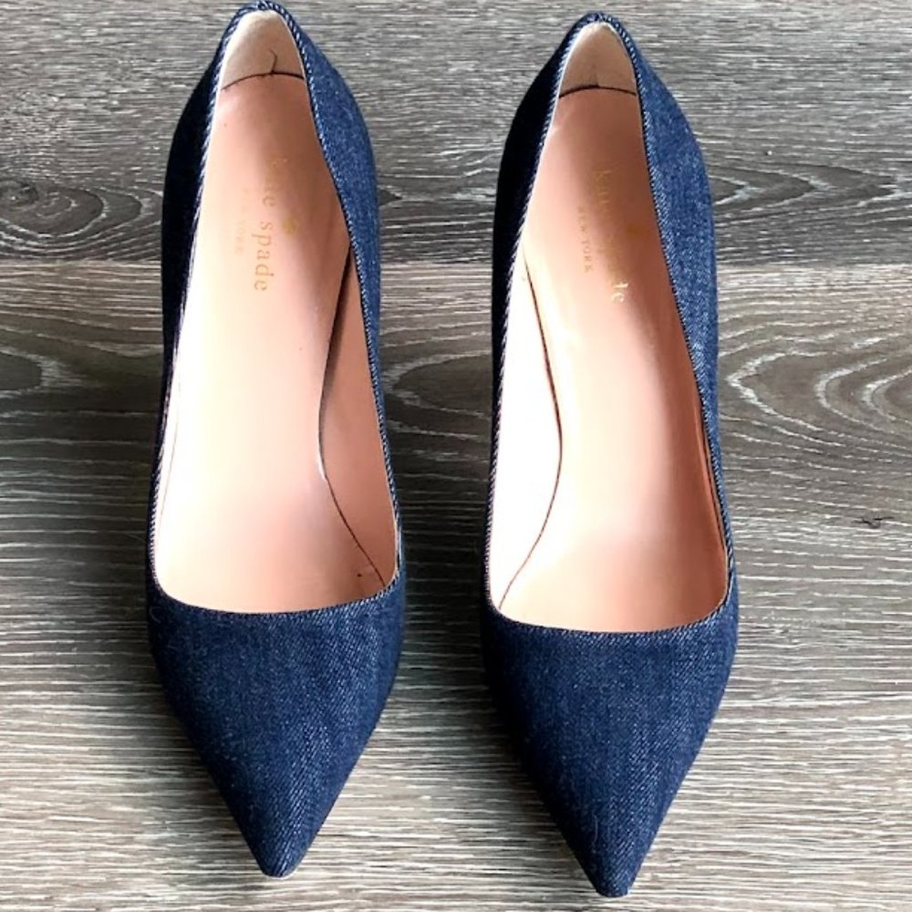 Kate Spade - Denim Licorice Pumps - EUC - Size 8